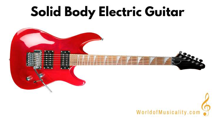 Solid Body Electric Guitar Instrument